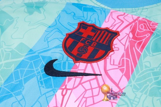 Formazione Senza Maniche Set Completo Barcelona 2023 2024 Verde