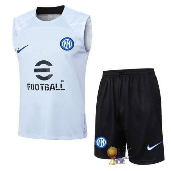Formazione Senza Maniche Set Completo Inter Milán 2023 2024 Blu II Nero