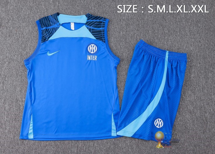 Formazione Senza Maniche Set Completo Inter Milán 2024 2025 Blu