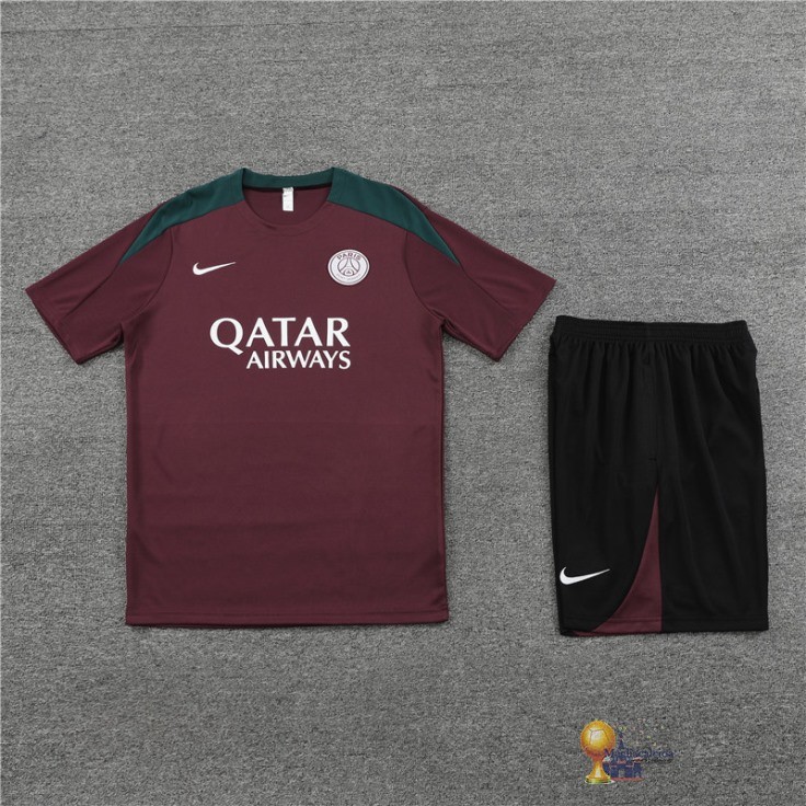 Formazione Set Completo Bambino Paris Saint Germain 2023 2024 Borgogna Nero