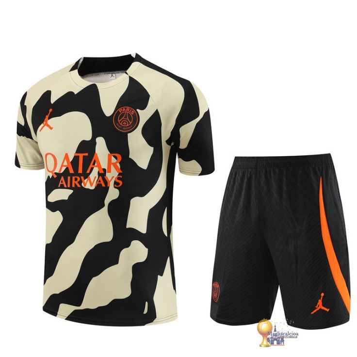Formazione Set Completo Bambino Paris Saint Germain 2023 2024 Giallo Nero Arancione
