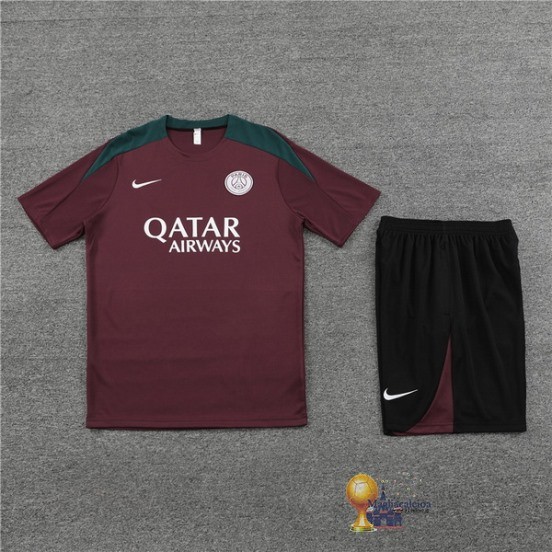 Formazione Set Completo Paris Saint Germain 2023 2024 Borgogna Nero