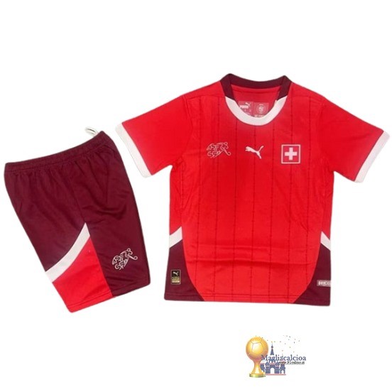 Home Conjunto De Bambino Svizzera 2024 Rosso Calcio Shop