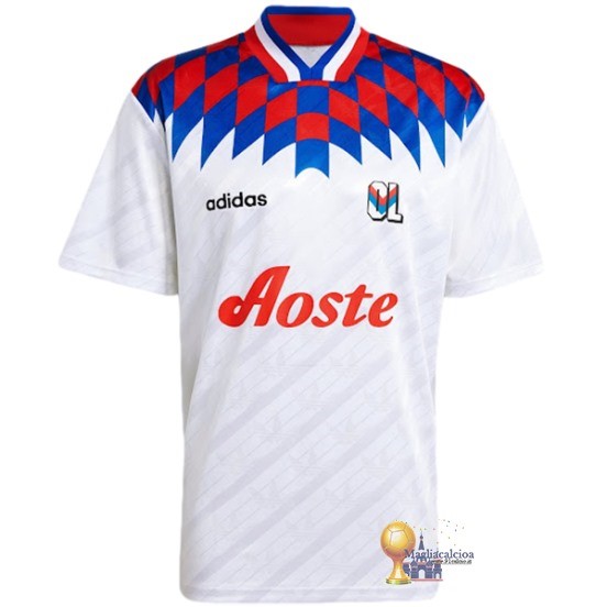Home Maglia Lyon Retro 1995 2023 Bianco Completini Da Calcio Uomo