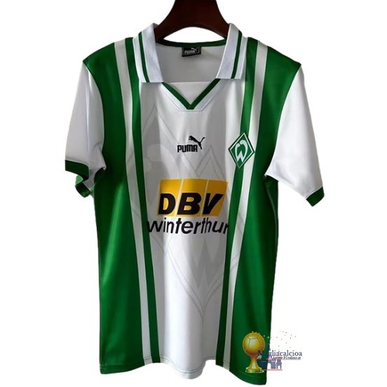 Home Maglia Werder Bremen Retro 1996 1997 Verde Maglie Di Calcio Personalizzate
