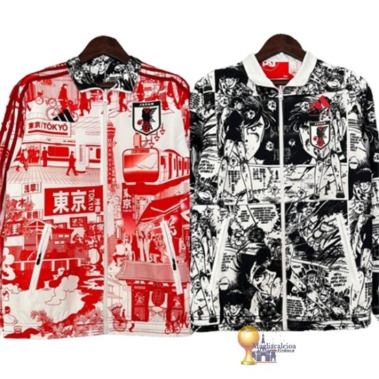 Rompevientos Giappone 2024 Rosso Nero Calcio Shop