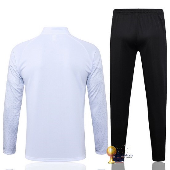 Set Completo Set Completo Lunga Zip Giacca AC Milan 2023 2024 Bianco Nero