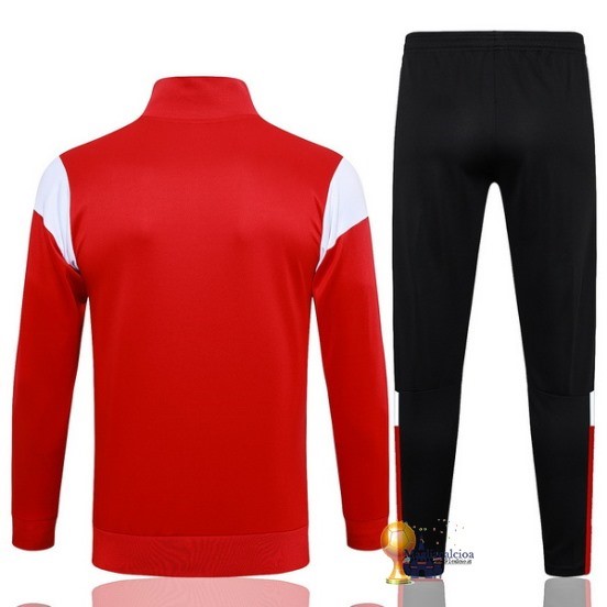 Set Completo Set Completo Lunga Zip Giacca AC Milan 2023 2024 Rosso Bianco Nero