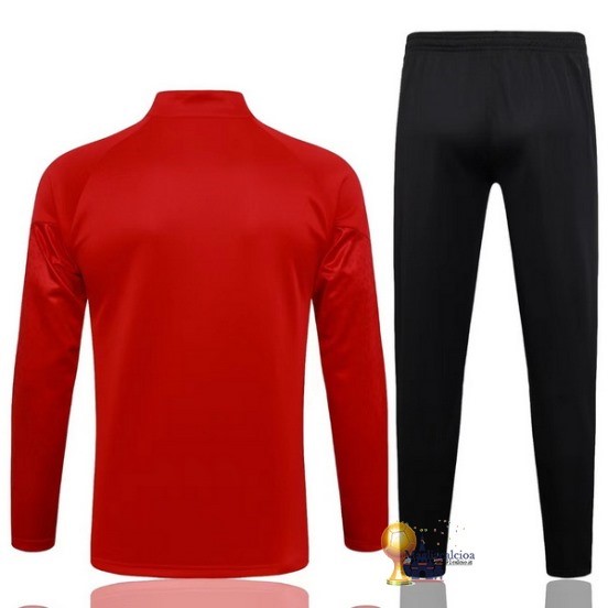 Set Completo Set Completo Lunga Zip Giacca AC Milan 2023 2024 Rosso III Nero