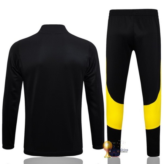 Set Completo Set Completo Lunga Zip Giacca Bambino Juventus 2023 2024 Nero Bianco Giallo