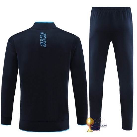 Set Completo Set Completo Lunga Zip Giacca Bambino Napoli 2023 2024 Blu Navy