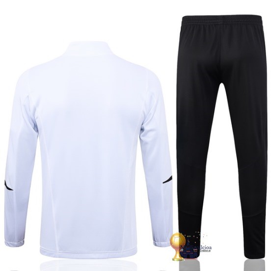 Set Completo Set Completo Lunga Zip Giacca Bayern München 2023 2024 Bianco Nero Purpureo