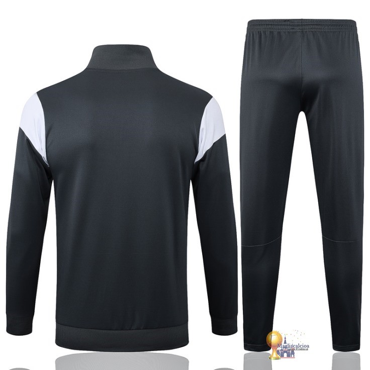 Set Completo Set Completo Lunga Zip Giacca Borussia Dortmund 2023 2024 Grigio Giallo
