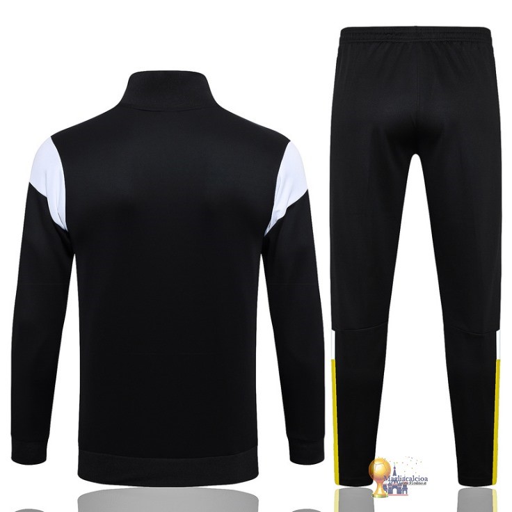Set Completo Set Completo Lunga Zip Giacca Borussia Dortmund 2023 2024 Nero Giallo Bianco