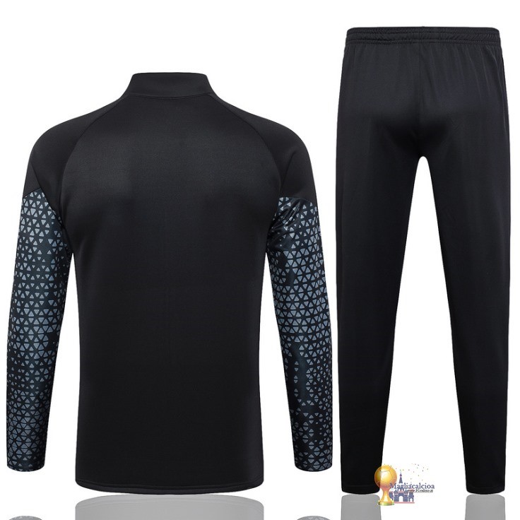 Set Completo Set Completo Lunga Zip Giacca Borussia Dortmund 2023 2024 Nero Grigio