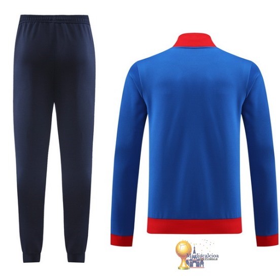 Set Completo Set Completo Lunga Zip Giacca Lyon 2023 2024 Blu Rosso