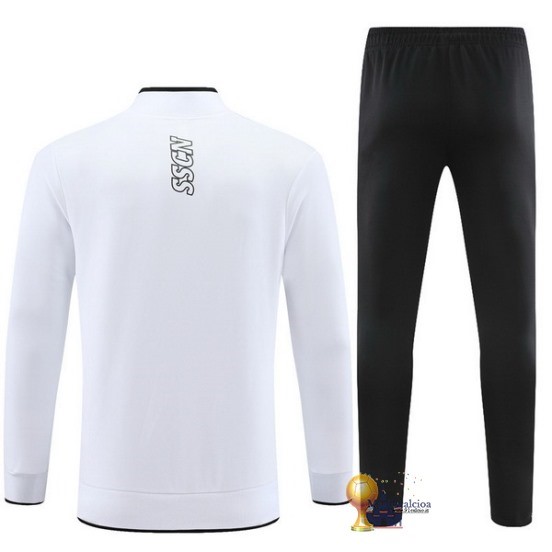 Set Completo Set Completo Lunga Zip Giacca Napoli 2023 2024 Bianco Nero