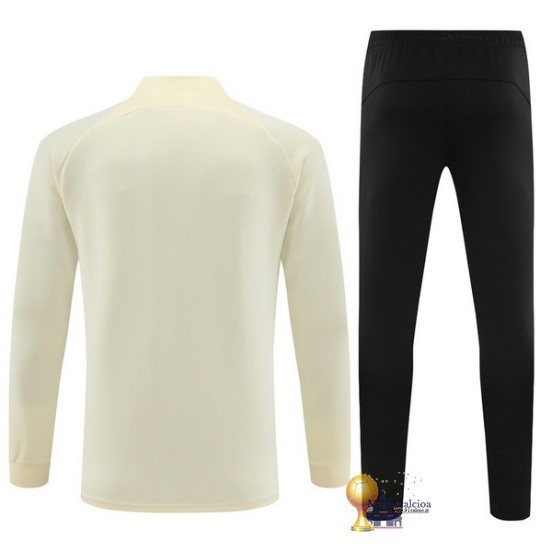 Set Completo Set Completo Lunga Zip Giacca Paris Saint Germain 2023 2024 Giallo I Nero