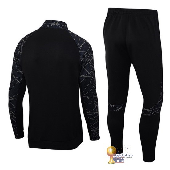 Set Completo Set Completo Lunga Zip Giacca Paris Saint Germain 2023 2024 Nero Grigio