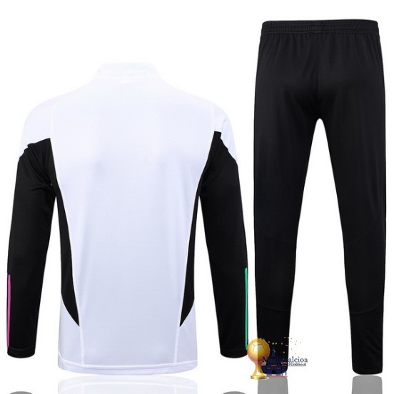 Set Completo Sudadera Formazione Bambino Bayern München 2023 2024 Bianco Nero Purpureo