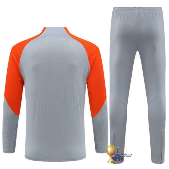 Set Completo Sudadera Formazione Bambino Inter Milán 2023 2024 Grigio Arancione