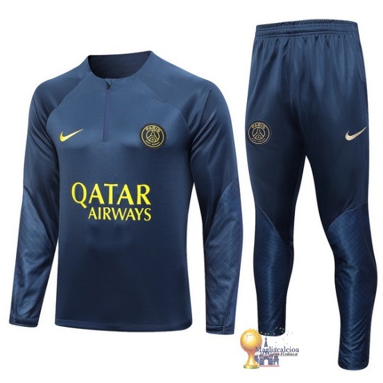 Set Completo Sudadera Formazione Bambino Paris Saint Germain 2023 2024 Blu Navy