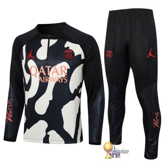 Set Completo Sudadera Formazione Bambino Paris Saint Germain 2023 2024 Giallo Nero Arancione