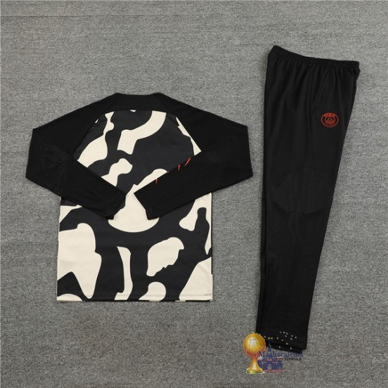 Set Completo Sudadera Formazione Bambino Paris Saint Germain 2023 2024 Giallo Nero