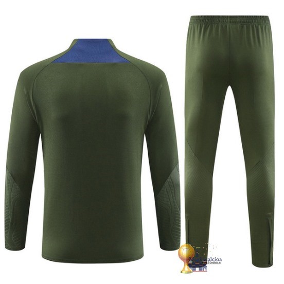 Set Completo Sudadera Formazione Bambino Paris Saint Germain 2023 2024 Verde
