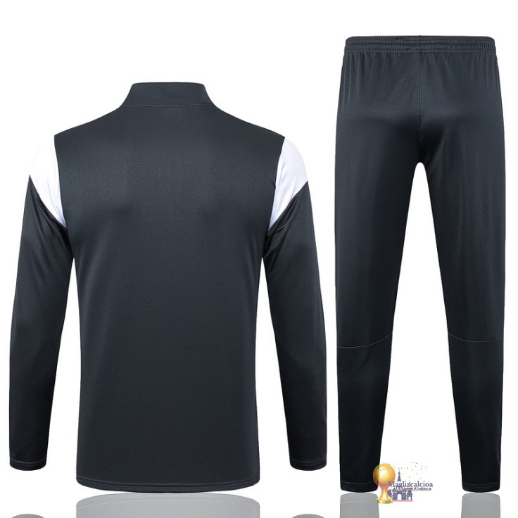 Set Completo Sudadera Formazione Borussia Dortmund 2023 2024 Grigio Giallo