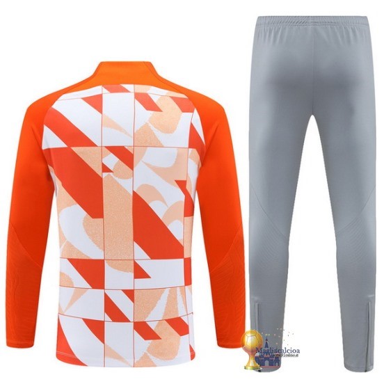 Set Completo Sudadera Formazione Inter Milán 2023 2024 Arancione Grigio