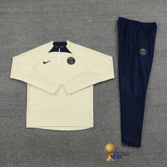 Set Completo Sudadera Formazione Paris Saint Germain 2023 2024 Giallo Nero Blu