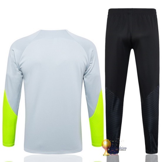 Set Completo Sudadera Formazione Paris Saint Germain 2023 2024 Grigio Verde Nero