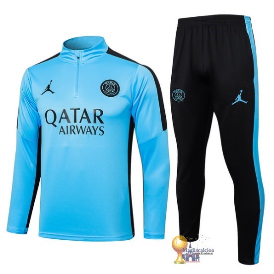 Set Completo Sudadera Formazione Paris Saint Germain Bambino 2023 2024 Blu II Nero
