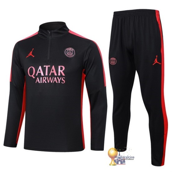 Set Completo Sudadera Formazione Paris Saint Germain Bambino 2023 2024 Rosso II Nero