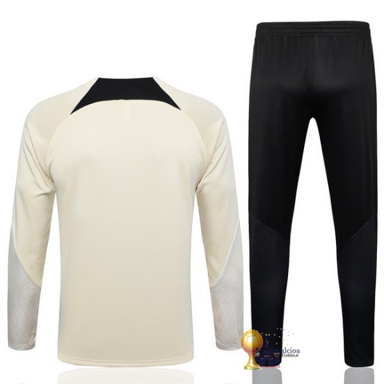Set Completo Sudadera Jugadores Formazione Paris Saint Germain 2023 2024 Giallo Nero