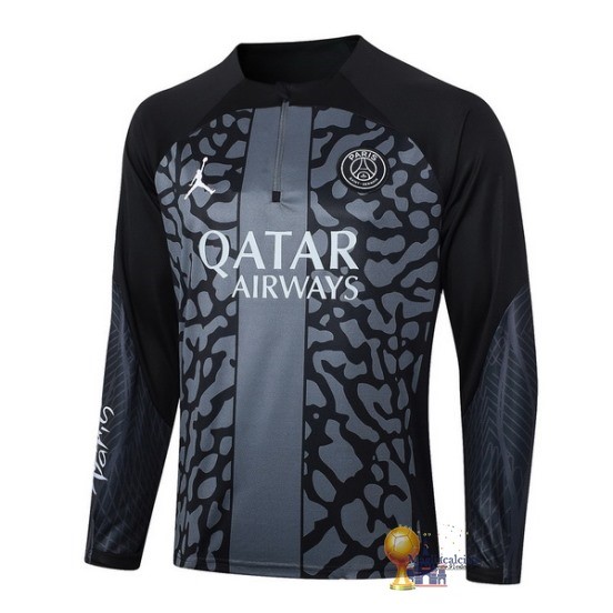Sudadera Formazione Paris Saint Germain 2023 2024 Grigio Nero