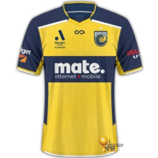 Thailandia Home Maglia Central Coast Mariners 2023 2024 Giallo Divise Calcio Bambini