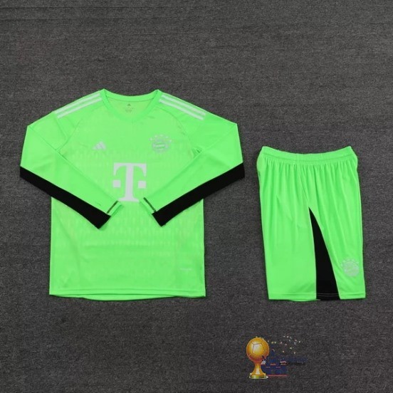 Thailandia Manica lunga Portiere Conjunto De Uomo Bayern München 2023 2024 Verde