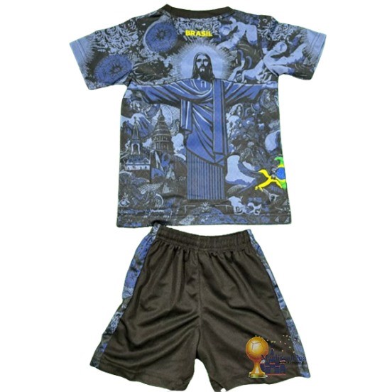 speciale Conjunto De Bambino Brasile 2024 Grigio Navy