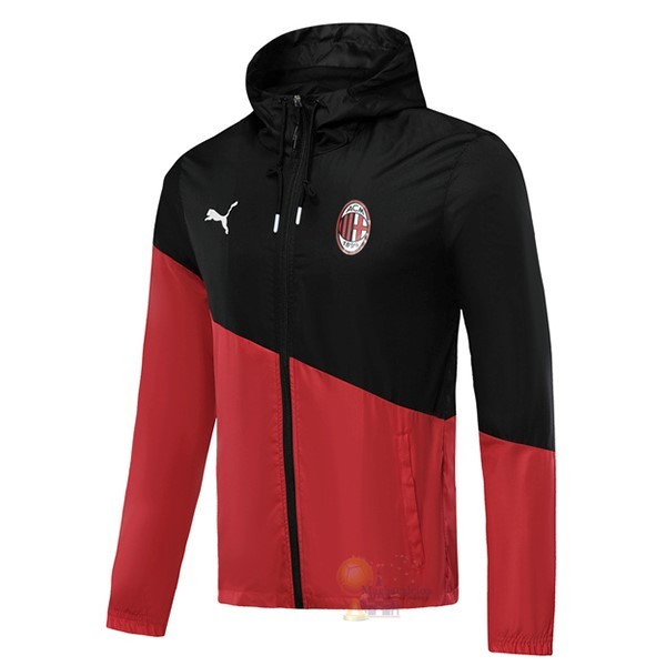 Calcio Maglie Giacca a vento AC Milan 2019 2020 Nero Rosso