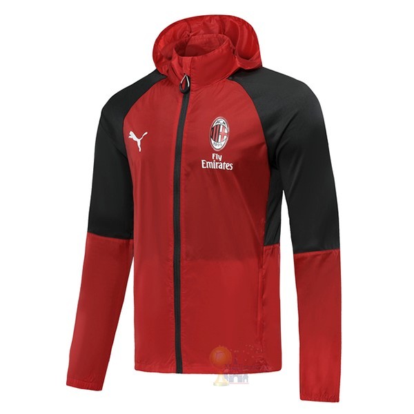 Calcio Maglie Giacca a vento AC Milan 2019 2020 Rosso Nero