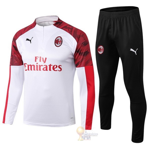 Calcio Maglie Tuta Presentazione AC Milan 2019 2020 Bianco Rosso Nero