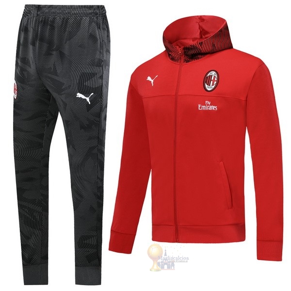 Calcio Maglie Tuta Presentazione AC Milan 2019 2020 Grigio Rosso