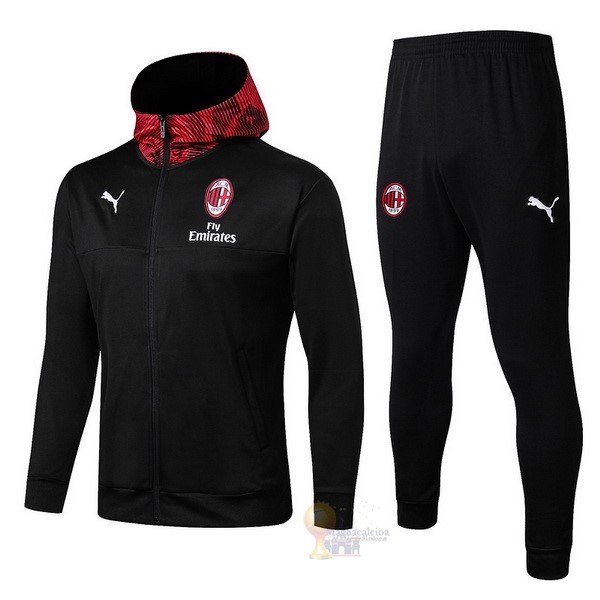 Calcio Maglie Tuta Presentazione AC Milan 2019 2020 Nero