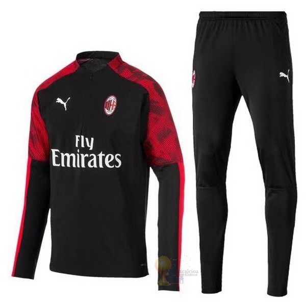 Calcio Maglie Tuta Presentazione AC Milan 2019 2020 Nero Rosso