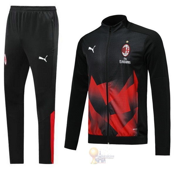 Calcio Maglie Tuta Presentazione AC Milan 2019 2020 Nero Rosso Bianco