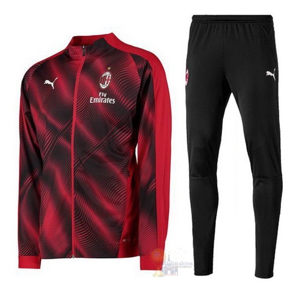 Calcio Maglie Tuta Presentazione AC Milan 2019 2020 Rosso Navy