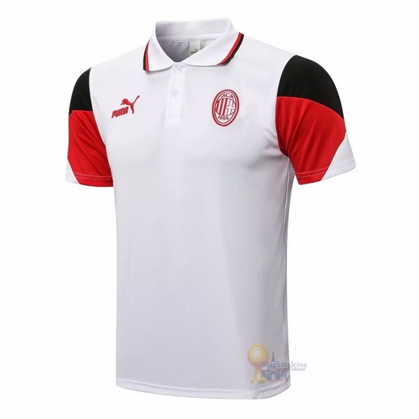 Calcio Maglie Polo AC Milan 2021 2022 Bianco Rosso Nero