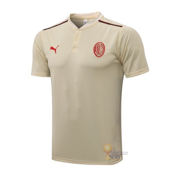 Calcio Maglie Polo AC Milan 2021 2022 Giallo